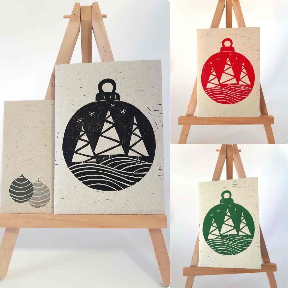 Weihnachtskarte Winterwald im 3er Set