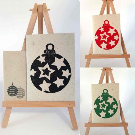 Weihnachtskarte Sternenkugel im 3er Set