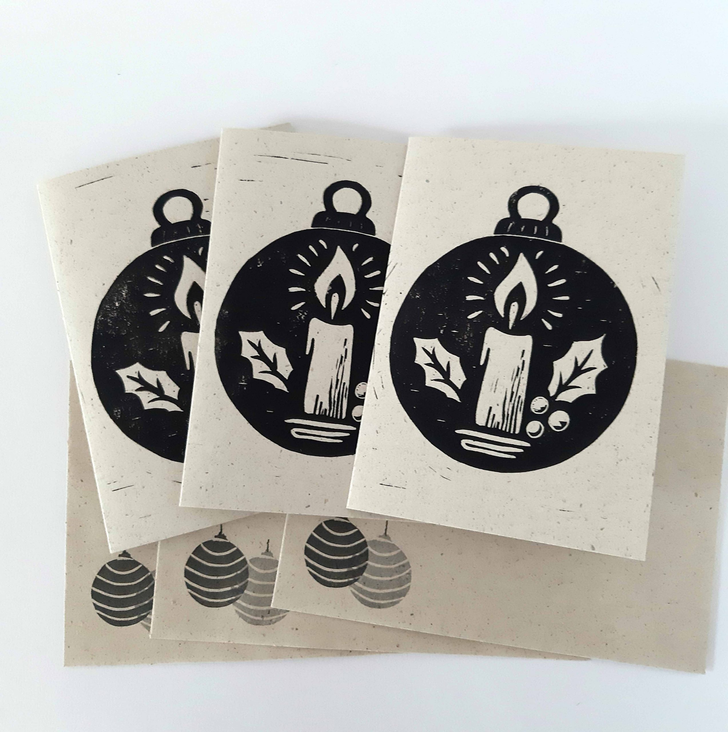 Weihnachtskarte Kerzenkugel im 3er Set – Bild 9