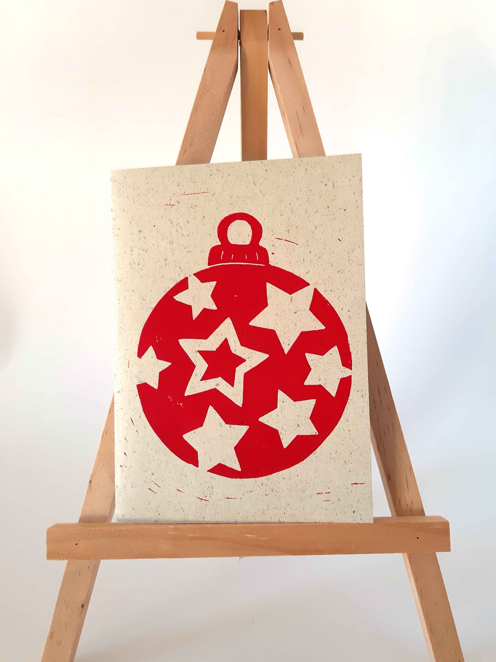 Weihnachtskarte Sternenkugel im 3er Set – Bild 3