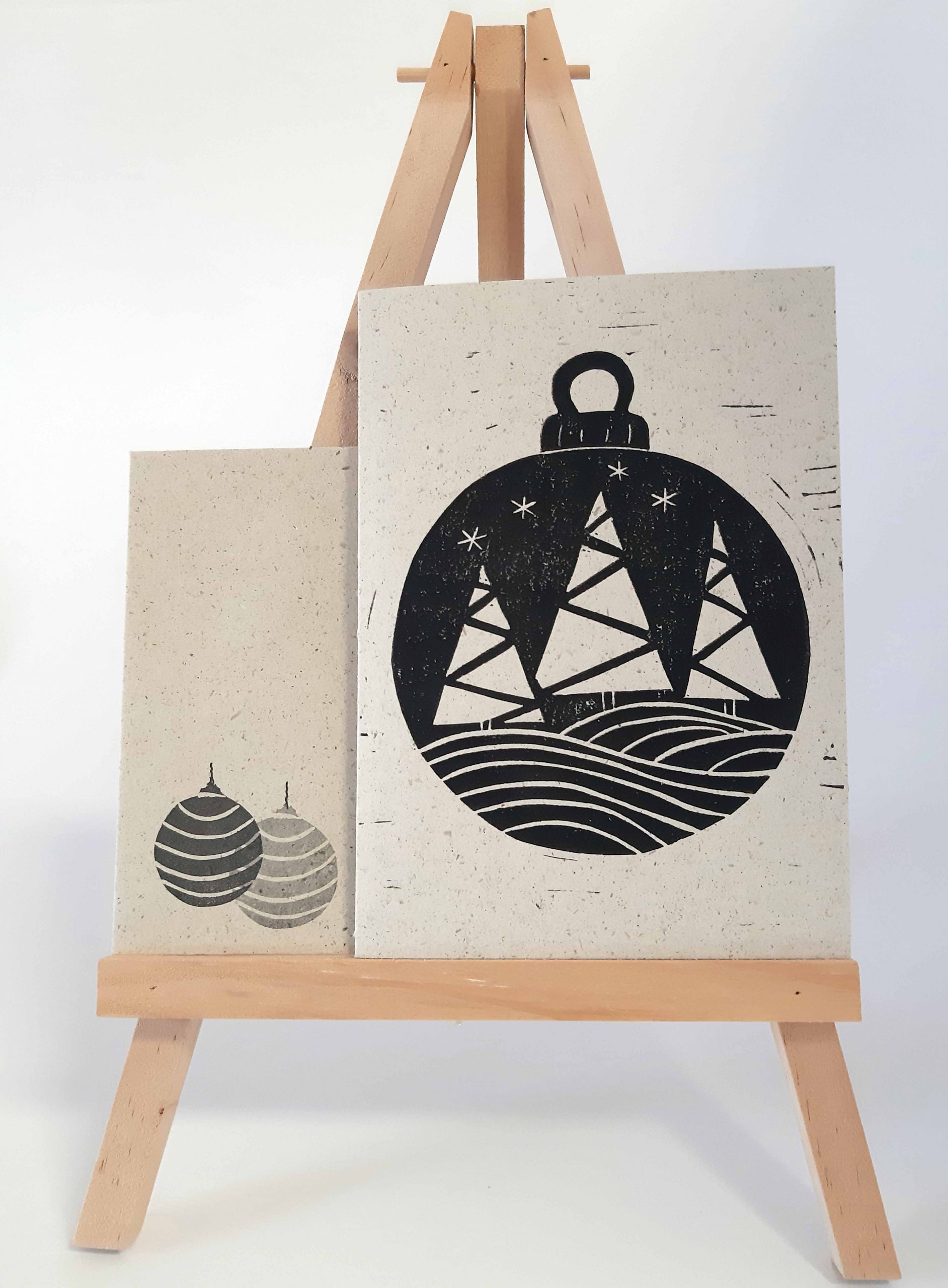 Weihnachtskarte Winterwald im 3er Set – Bild 2