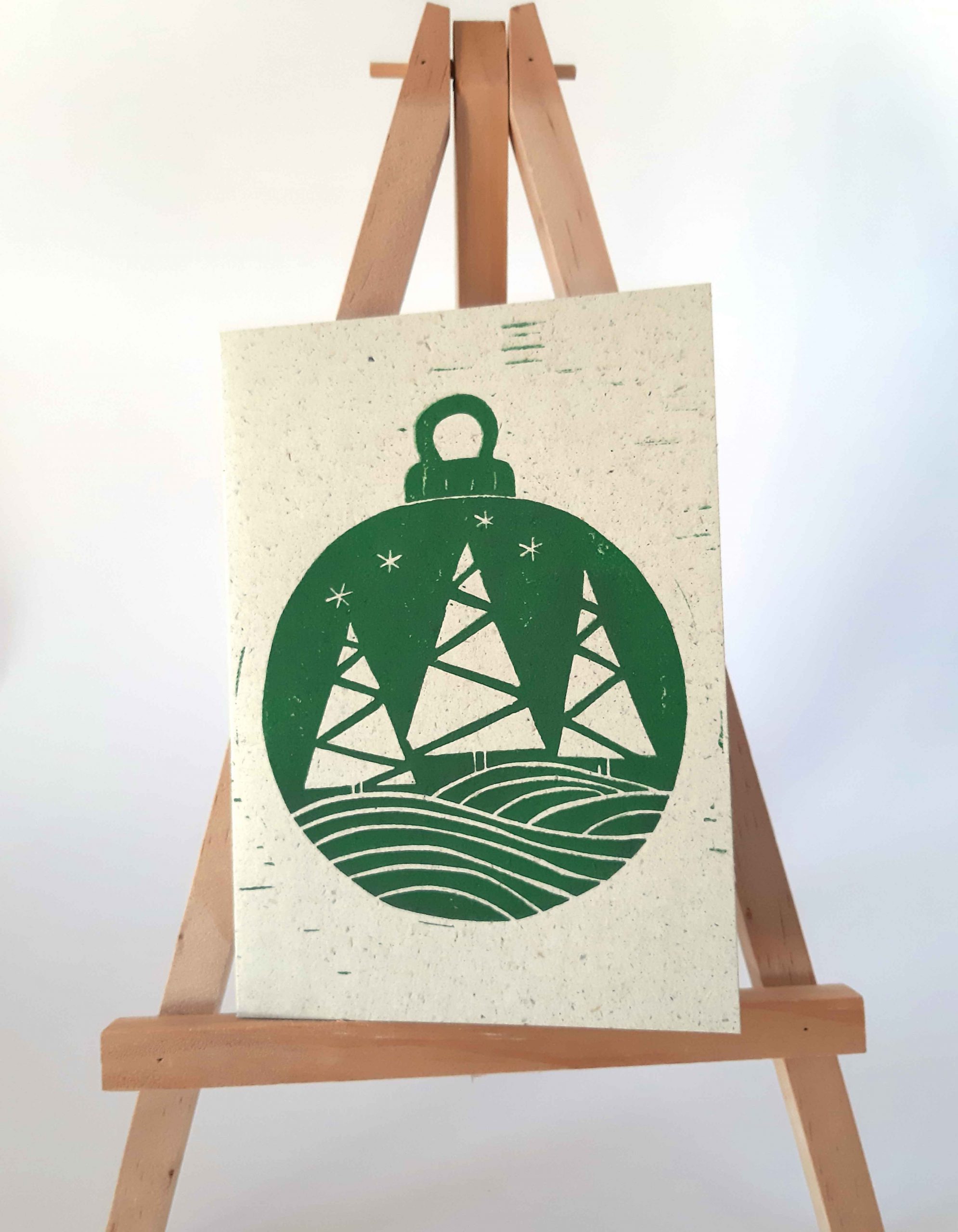 Weihnachtskarte Winterwald im 3er Set – Bild 4