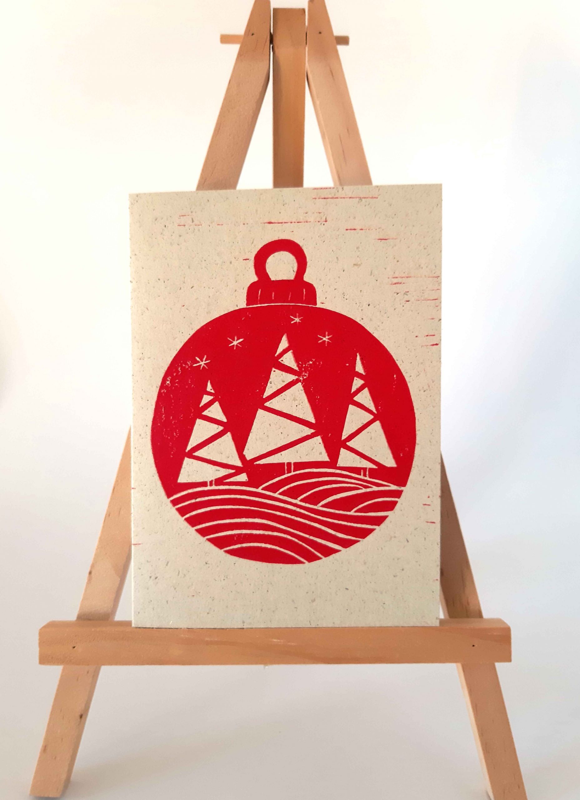 Weihnachtskarte Winterwald im 3er Set – Bild 3