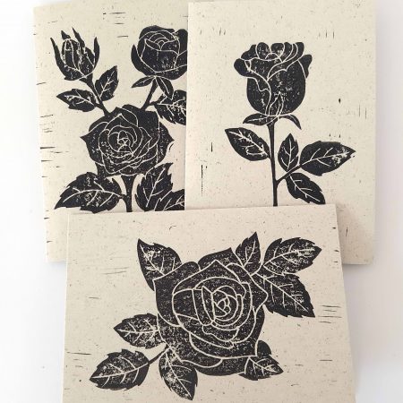 Grußkartenset Rosen - drei verschiedene Rosenmotive im Set